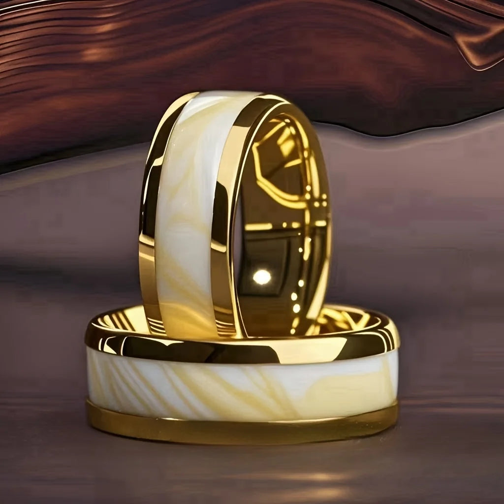 Bague Pearl Line - Acier Inoxydable Homme