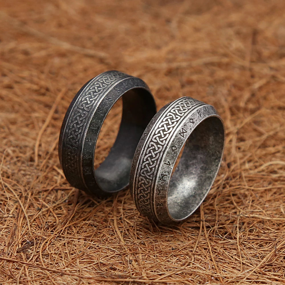 Bague Rune - Acier Inoxydable Homme