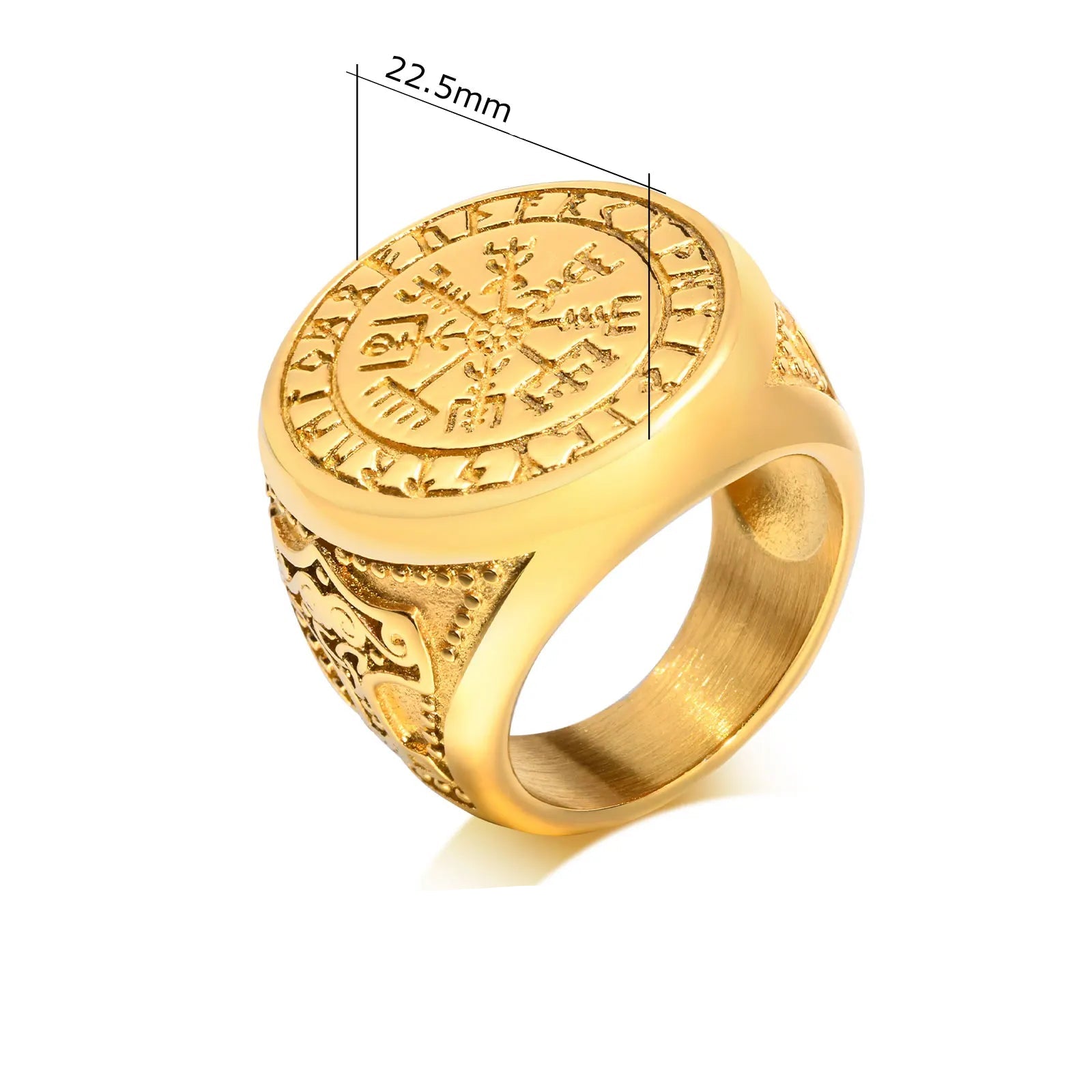 Chevalière Vegvisir - Acier Inoxydable Homme