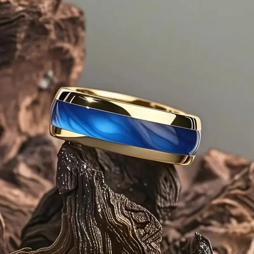 Bague Azure - Acier Inoxydable Homme