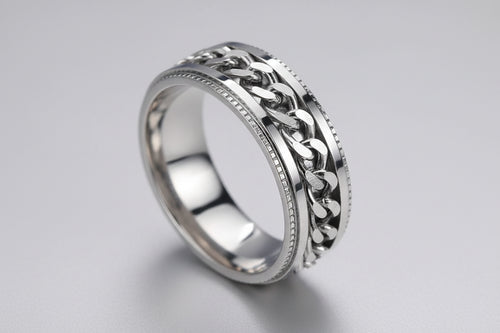 Bague Chain - Acier Inoxydable Homme