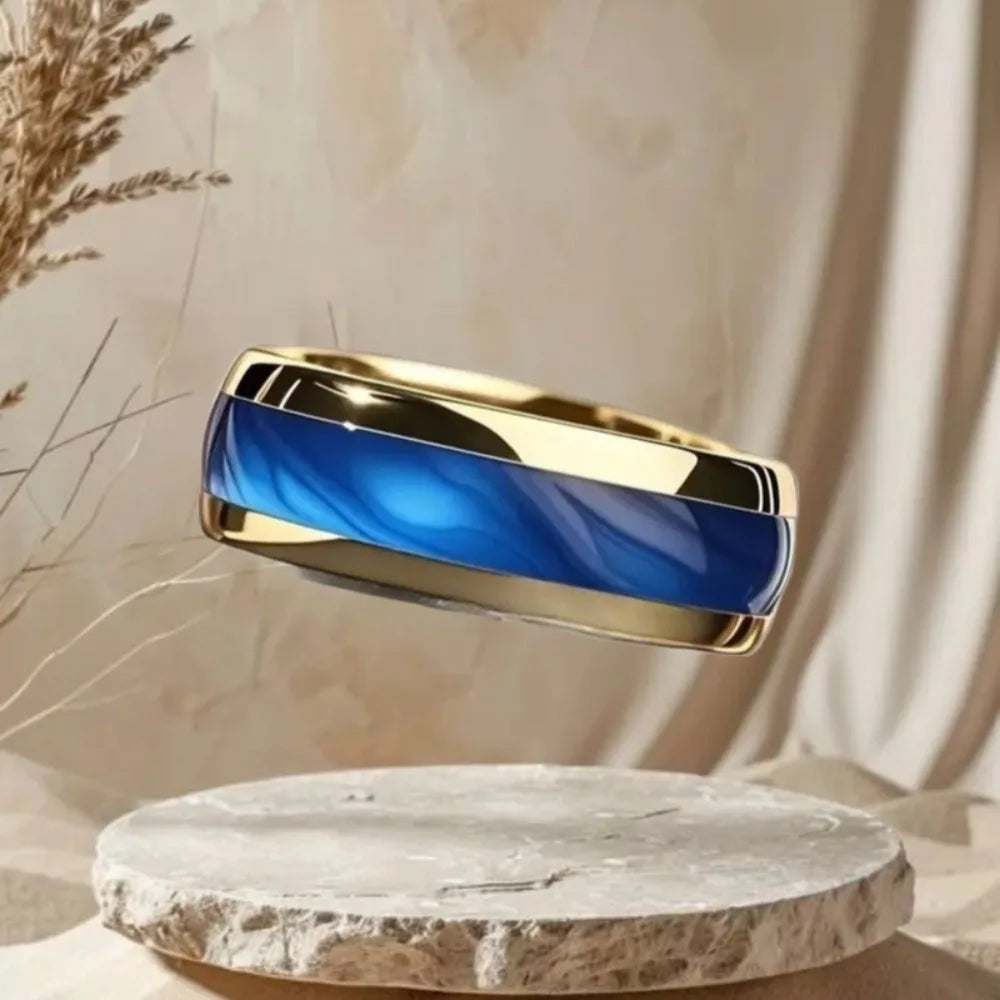 Bague Azure - Acier Inoxydable Homme