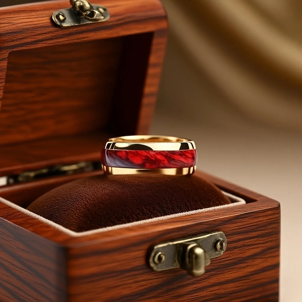 Bague Ruby - Acier Inoxydable Homme