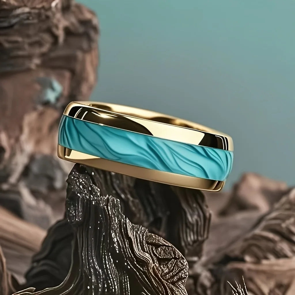 Bague Emerald - Acier Inoxydable Homme