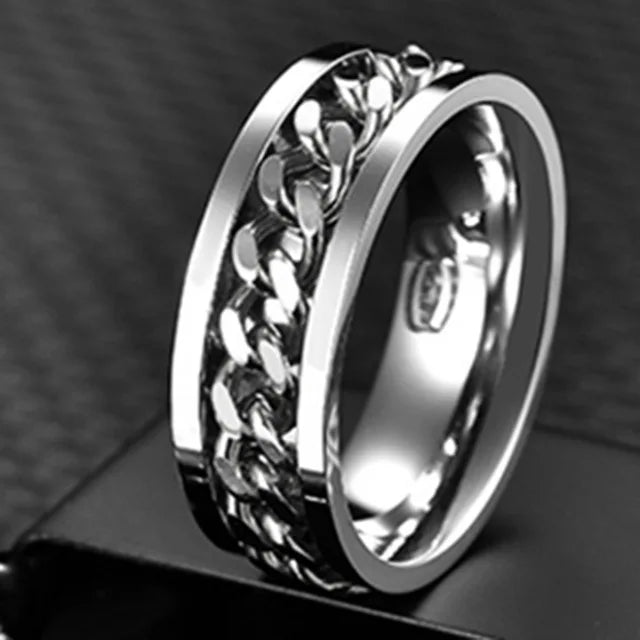 Bague Chain - Acier Inoxydable Homme