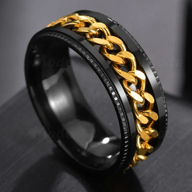 Bague Chain - Acier Inoxydable Homme