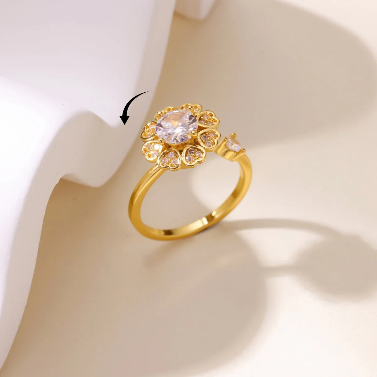 Bague Heart Bloom Spin - Bague Anti Stress Tournante