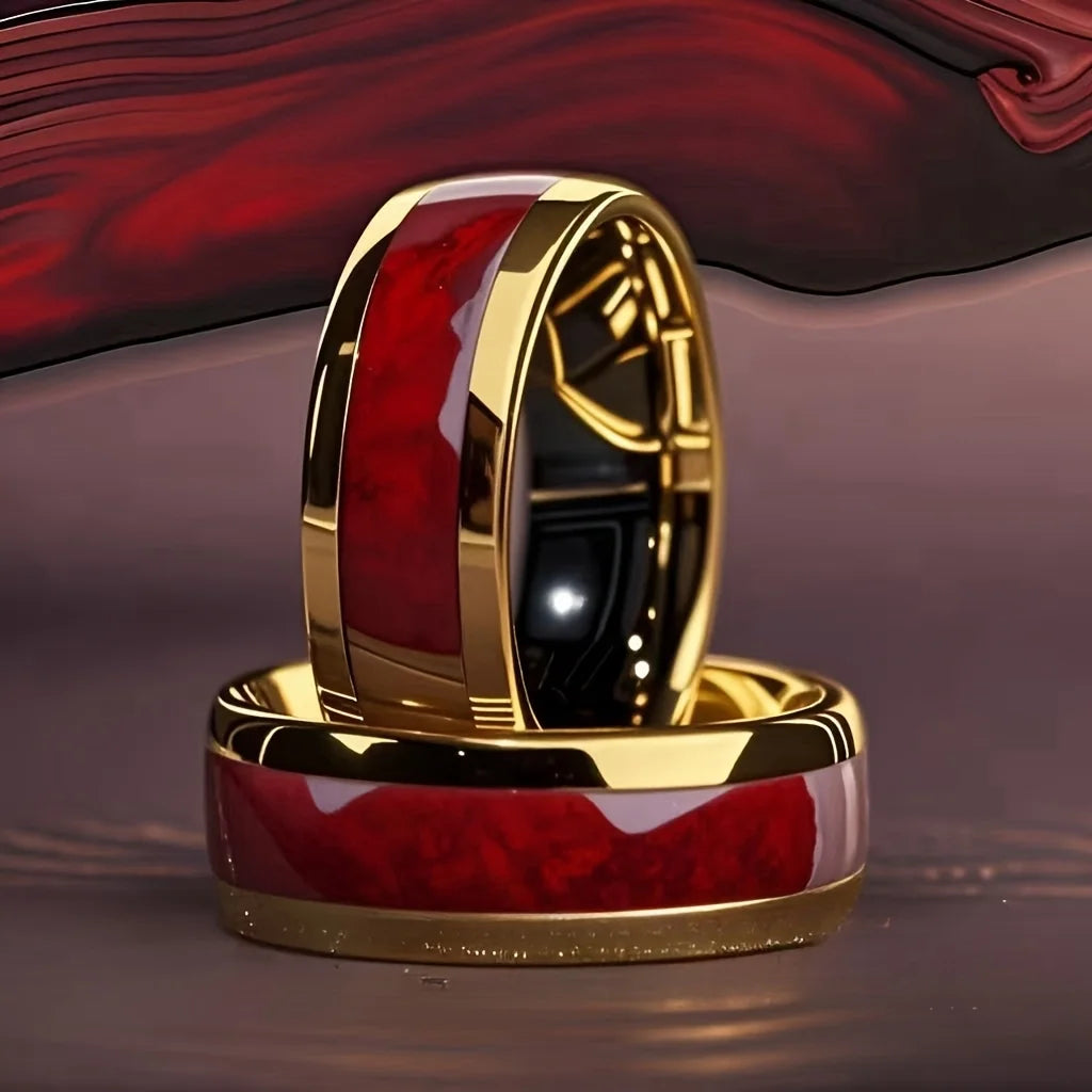 Bague Ruby - Acier Inoxydable Homme