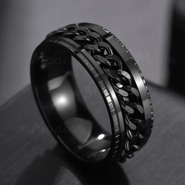 Bague Chain - Acier Inoxydable Homme