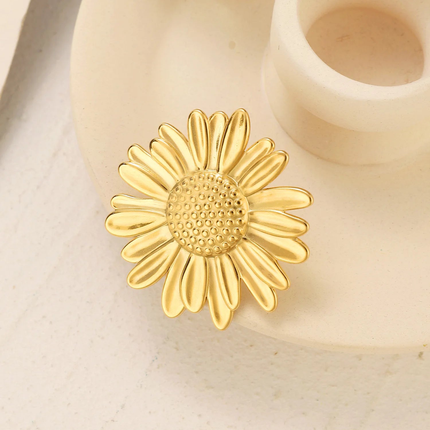 Bague Sunflower - Acier Inoxydable Femme
