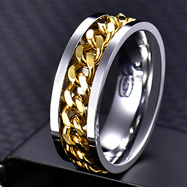 Bague Chain - Acier Inoxydable Homme
